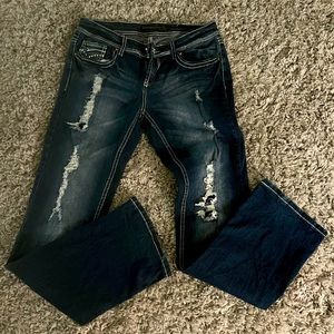 Women’s bootcut jeans.